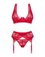 Lacelove ensemble 3 pièces - Rouge