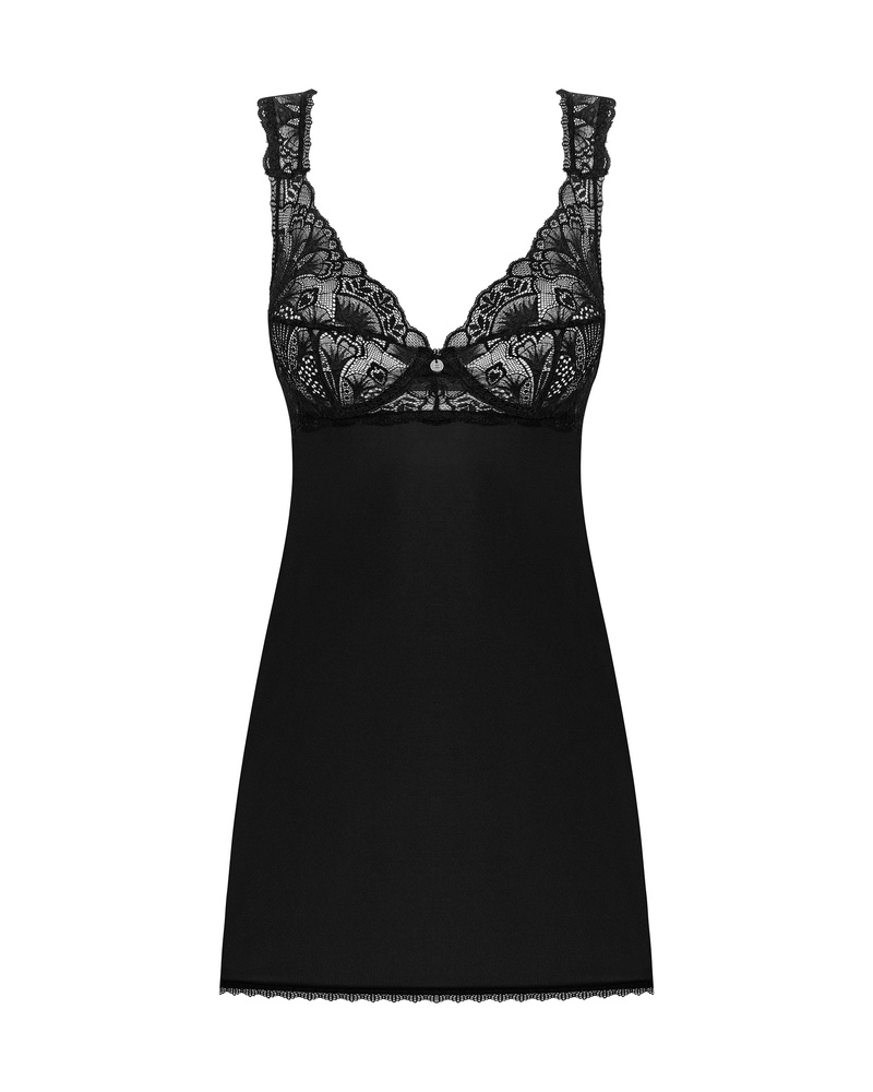 Donna Dream babydoll et String - Noire