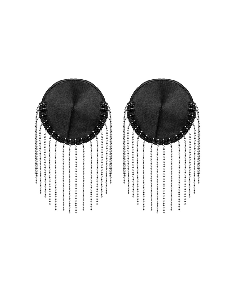 Cache-tétons avec perles argentées