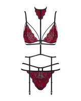 Ensemble en dentelle rouge