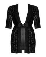 Peignoir noir transparent