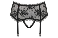 Porte-jarretelles et string ouvert