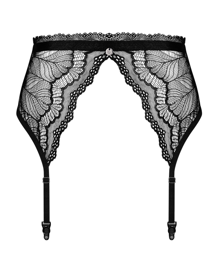 Porte-jarretelles en dentelle noire