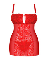 Nuisette en dentelle rouge