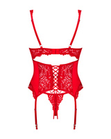 Corset rouge en dentelle