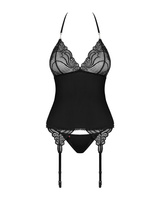 Guêpière et string noirs