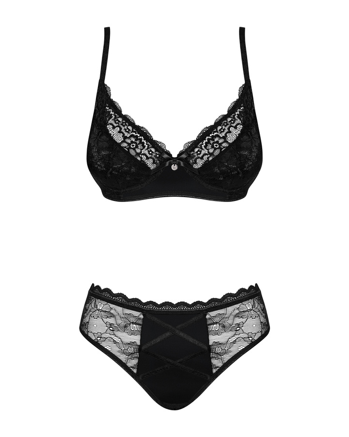 Ensemble de lingerie en dentelle noire 