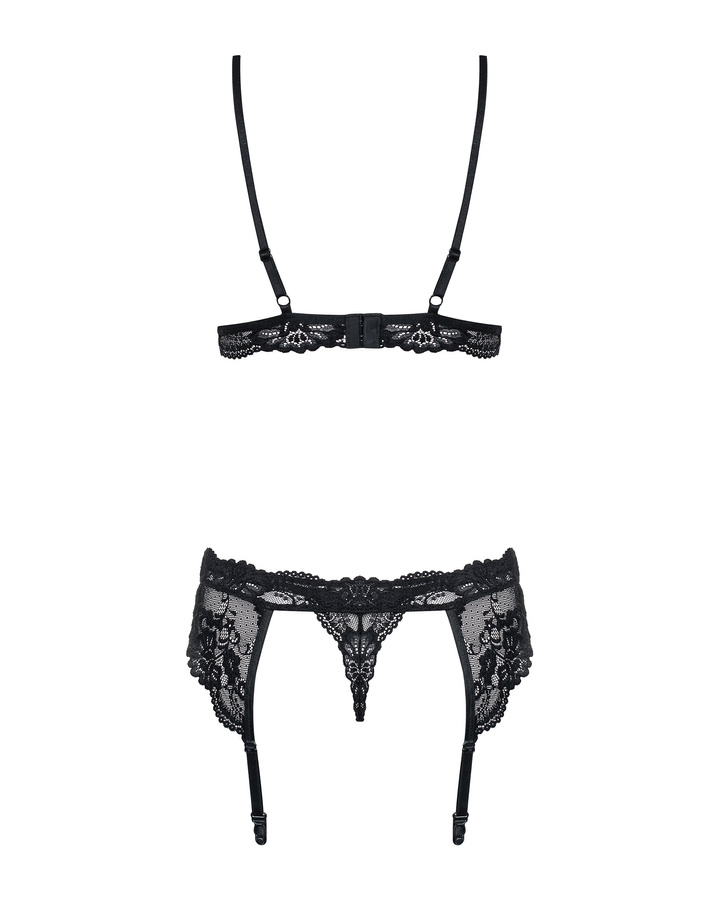 Ensemble en dentelle avec porte-jarretelles