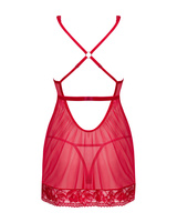 Lacelove babydoll et String - Rouge