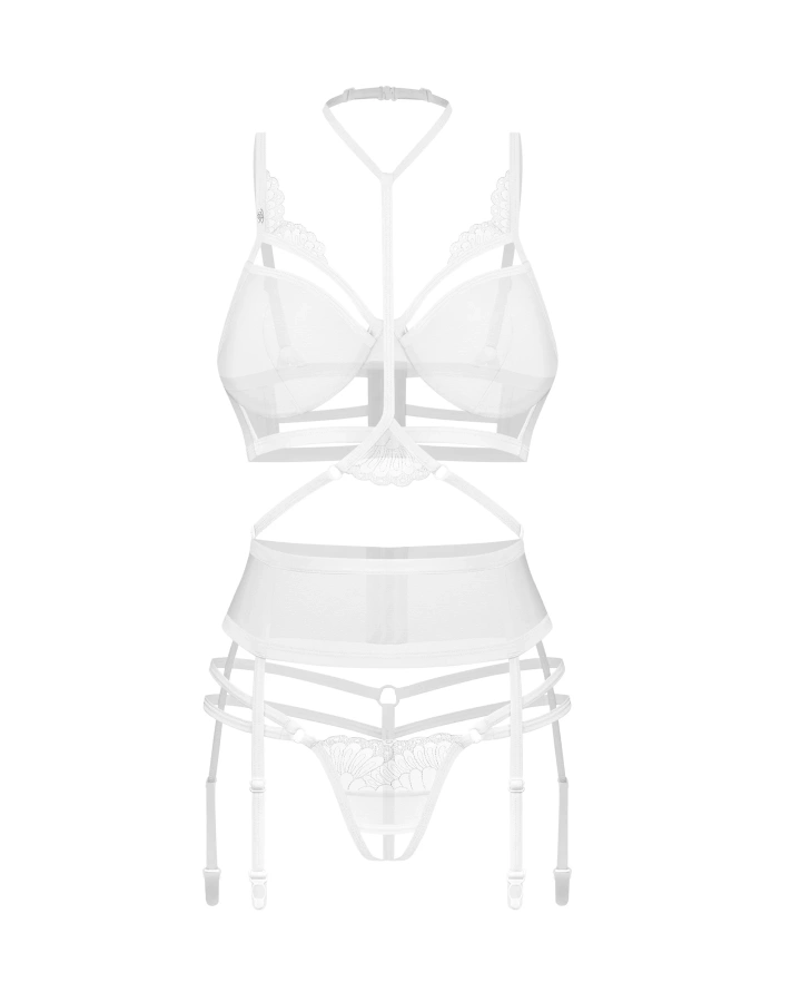 Ensemble blanc avec détails brodés 