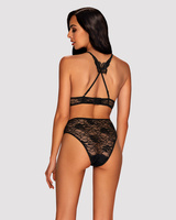 Ensemble noir avec un ornement au dos