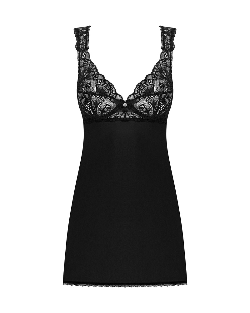 Donna Dream babydoll et String - Noire