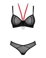 Ensemble transparent : soutien-gorge et string