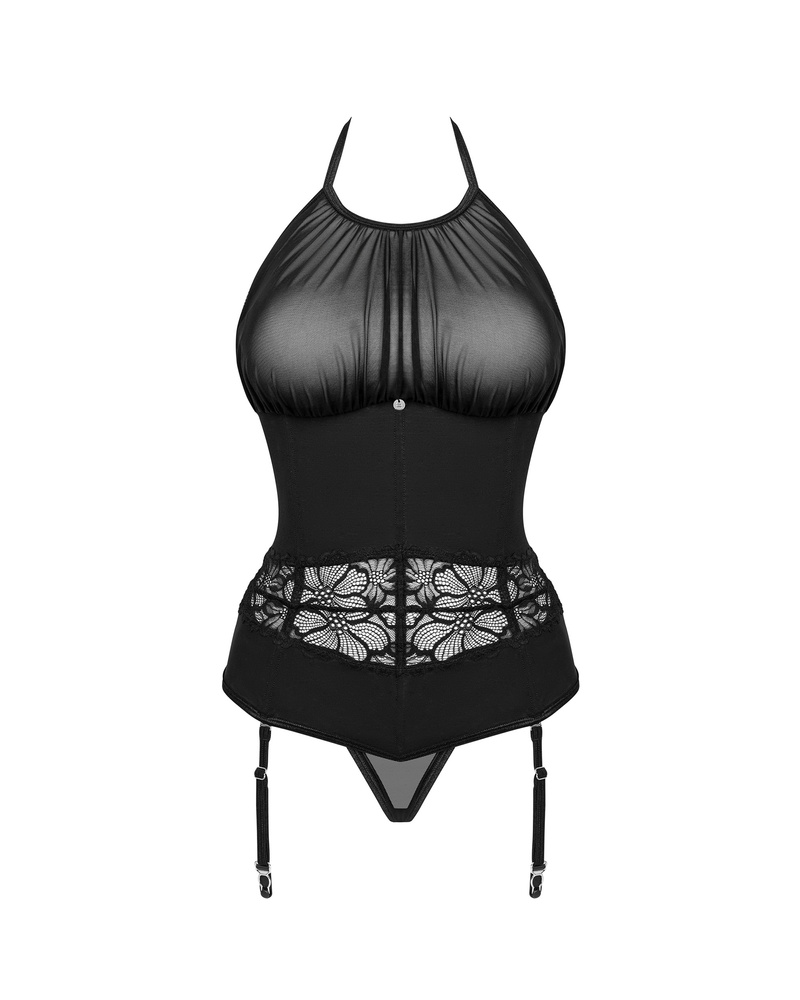 Serafia guêpière et string - Noir