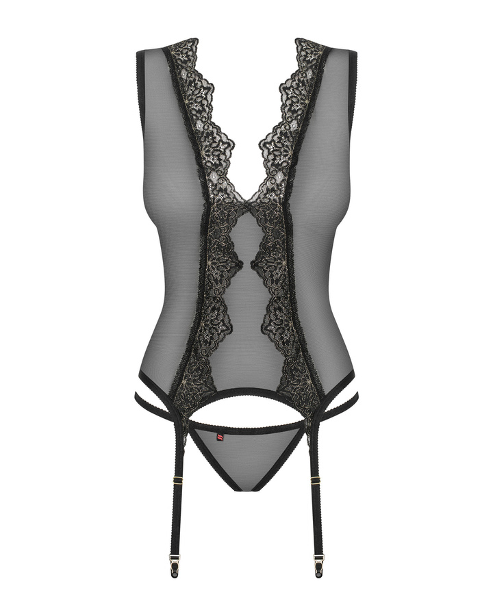 Corset et string transparent