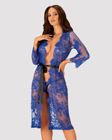 Peignoir en dentelle bleue