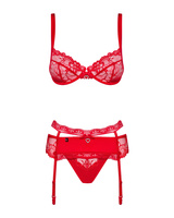 Ensemble sexy : soutien-gorge, porte-jarretelles, string