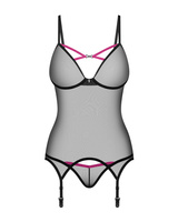 Corset et string noirs