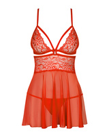 Nuisette babydoll noire & string