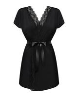 Peignoir noir élégant