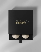 Blanc en cuir naturel cache-tétons