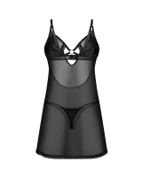 Nuisette et string transparents et sensuels