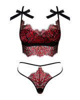 Ensemble rouge en dentelle