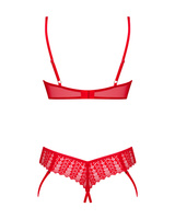 Ensemble : soutien-gorge et string ouverts