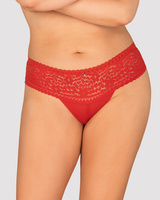 Culotte en dentelle rouge