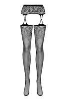Bas noirs et porte-jarretelles en un