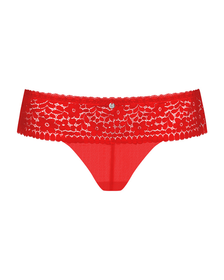 Culotte en dentelle rouge