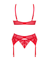 Ensemble rouge avec porte jarretelle