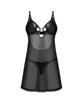 Nuisette et string transparents et sensuels