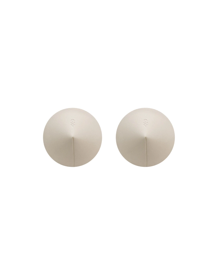 Blanc en cuir naturel cache-tétons