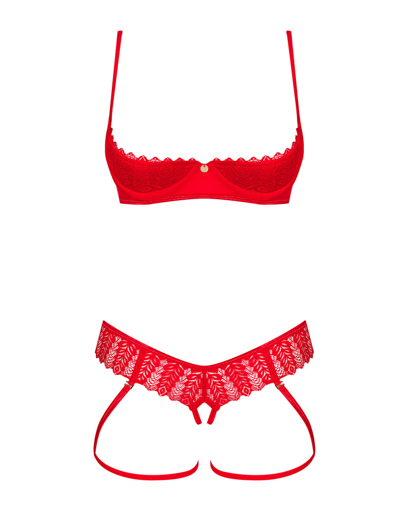 Ensemble : soutien-gorge et string ouverts