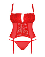 Guêpière et string rouge