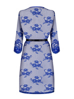 Peignoir en dentelle bleue