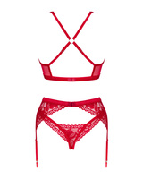 Lacelove ensemble 3 pièces - Rouge