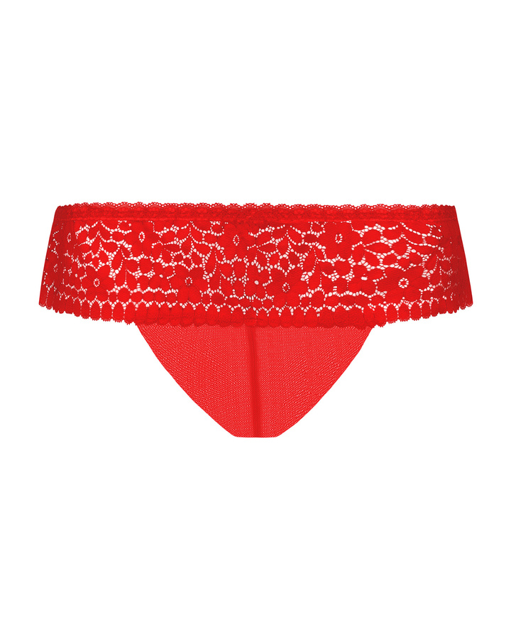 Culotte en dentelle rouge