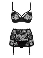 Ensemble dentelle avec porte-jarretelles
