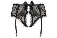 Porte-jarretelles et string ouvert