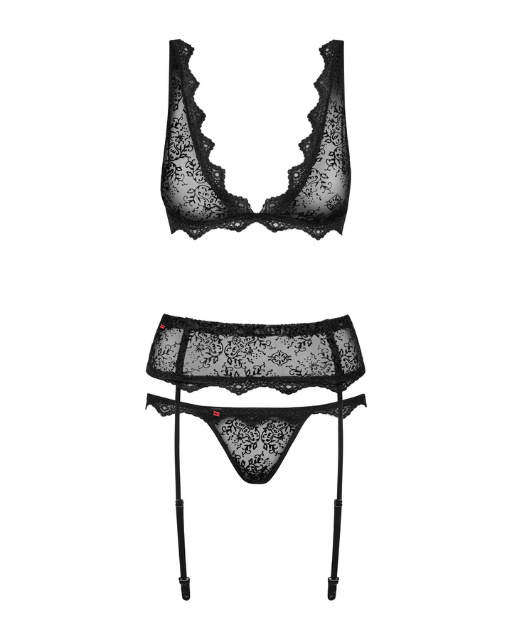 Berry set with garter belt