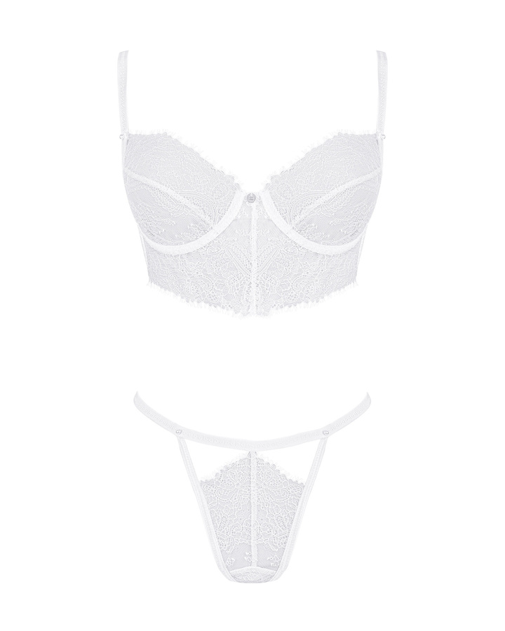 Ensemble blanc : soutien-gorge et string